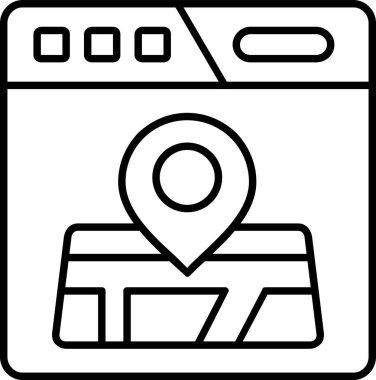 harita navigasyon gps simgesi