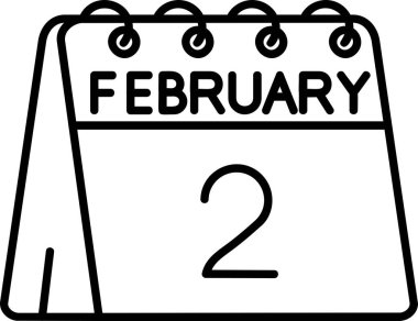 10 Şubat - Düz takvim simgesi