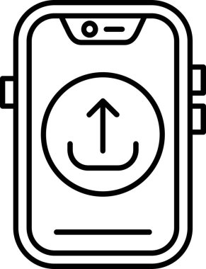 Cep telefonu. Web simgesi basit illüstrasyon