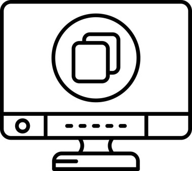 Bilgisayar. Web simgesi basit illüstrasyon