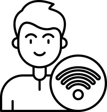 wifi internet simgesi, vektör illüstrasyonu