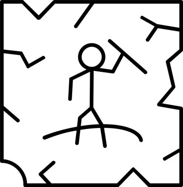 İpli bir adamın vektör çizimi