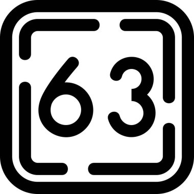 6 numaralı simge, vektör illüstrasyonu