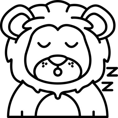 Uyku yastıklı uyuyan ayı, vektör