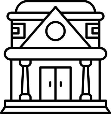 Mimari yapı şehir simgesi taslak biçiminde