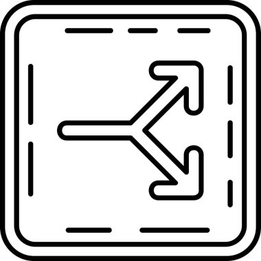 ok yönü simgesi ana hat biçiminde