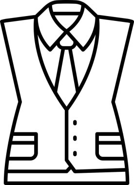 moda kıyafet ceketi simgesi taslak biçimi