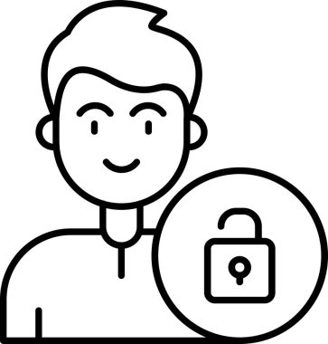 Adamım. Web simgesi basit illüstrasyon