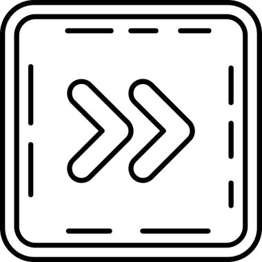 özet biçiminde doğru yönde ok simgesi