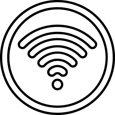 wifi sinyal vektör illüstrasyonu