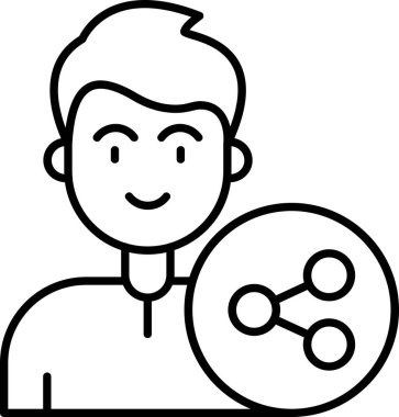 avatar erkek insan simgesi ana hat biçiminde