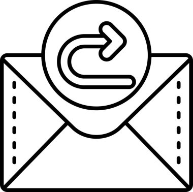 zarf e- posta simgesi ana hat biçiminde