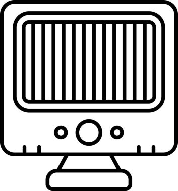 bilgisayar ekranı simgesi, vektör illüstrasyonu beyaz arkaplanda izole edildi