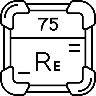 Kimyasal simgenin bir simgesinin vektör çizimi