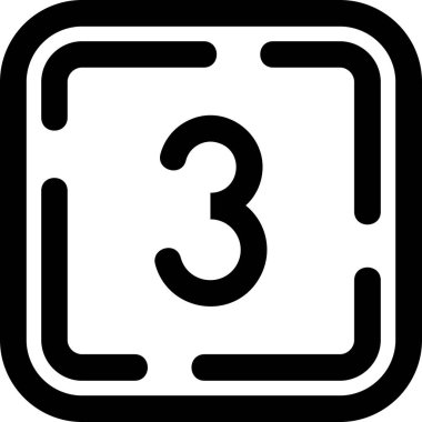 3 numaralı simge işareti tasarımı