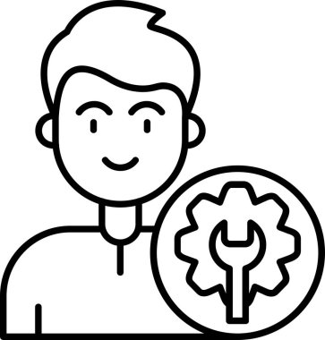 Adamım. Web simgesi basit illüstrasyon