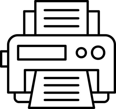 Yazıcı. Web simgesi basit illüstrasyon