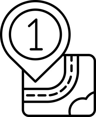 Tek bir iğne simgesinin vektör illüstrasyonu