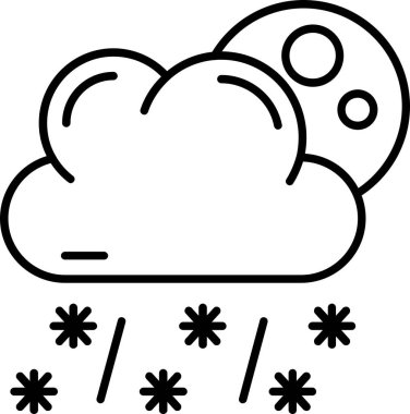 anahat biçiminde bulutlu kar simgesi