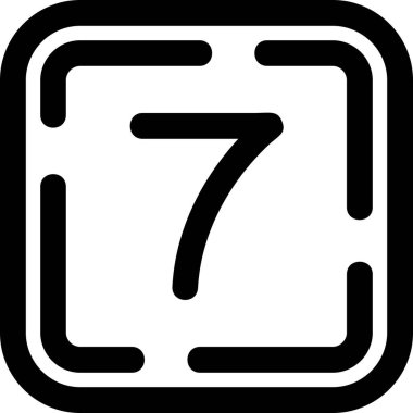 yedi yedi yedi simge ana hat biçiminde