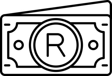 Fatura nakit para simgesi taslak biçimi