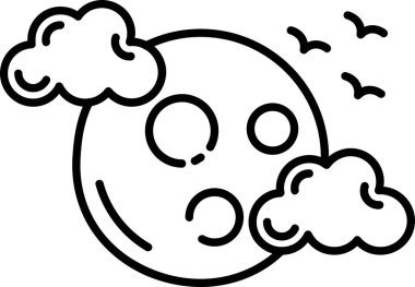 Bulut simgesi vektör illüstrasyonu