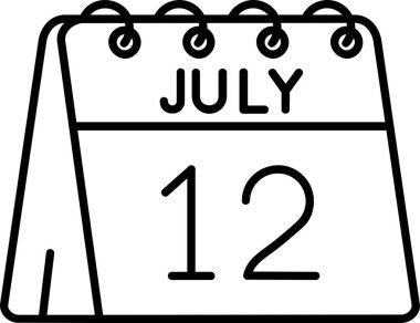 takvim Temmuz simgesi tasarımı