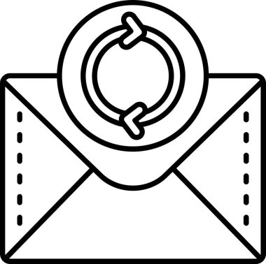 e-posta simgesi ana hat biçiminde