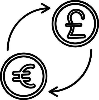 Para için. Web simgesi basit illüstrasyon
