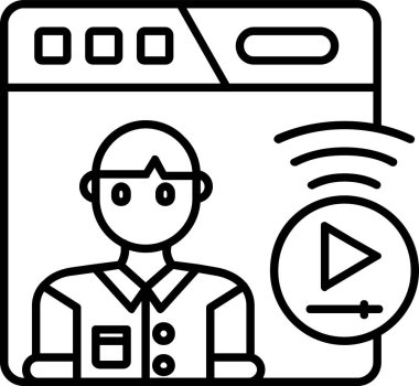 Mühendis simgesi, vektör illüstrasyonu