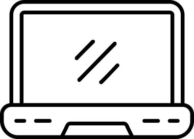 Bilgisayar monitörü. Web simgesi basit illüstrasyon