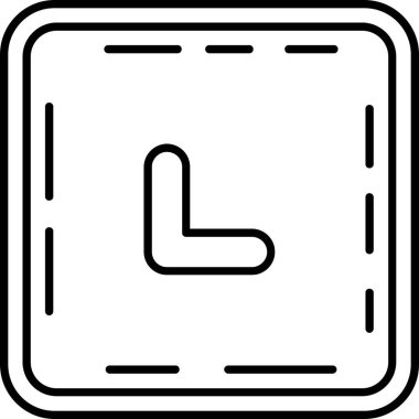 saat vektör simgesi modern satır tasarımı