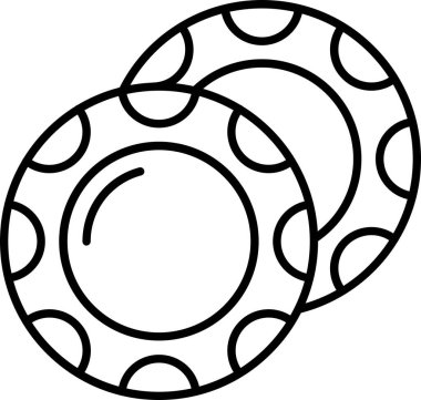 donut tatlı fırın simgesi ana hatlarıyla