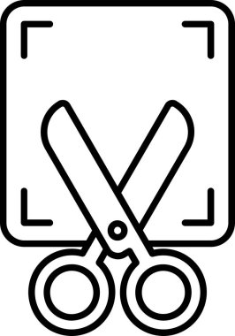 Makas. Web simgesi basit illüstrasyon