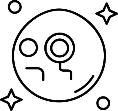 vektör ay simgesi, vektör illüstrasyonu