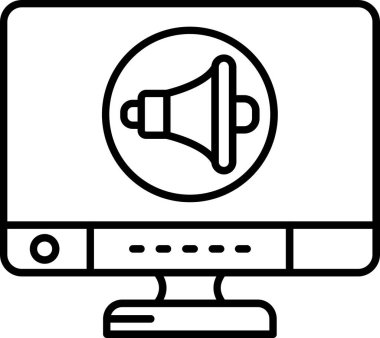 bilgisayar izleyici vektör simgesi