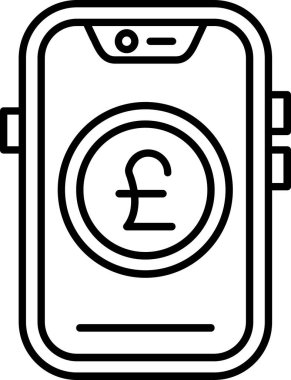 Akıllı telefon. Web simgesi basit illüstrasyon