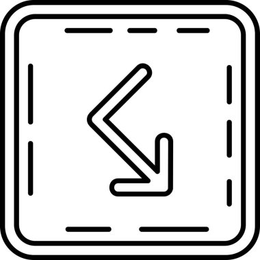 ok yönü simgesi ana hat biçiminde