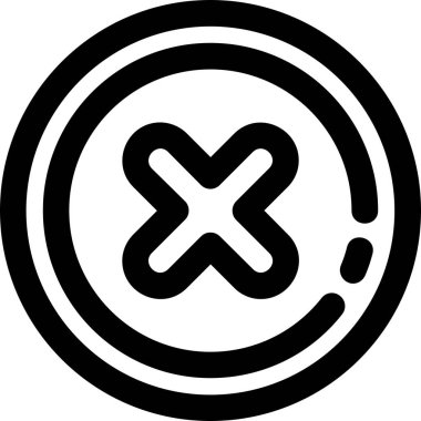 çapraz simge vektör illüstrasyonu