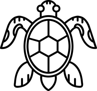 Kaplumbağa simge vektör çizim