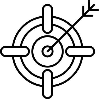 hedef hedef simgesi. Web için hedef vektör simgelerinin özet çizimi