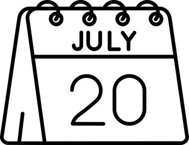 Takvim simgesi, vektör çizimi