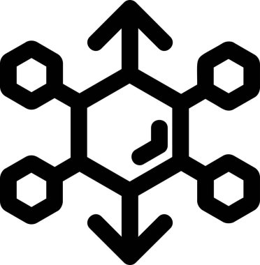 Molekül simgesi. Web için molekül vektör simgelerinin özet çizimi