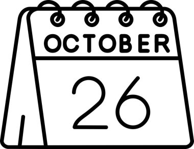 Siyah simgeyle takvim