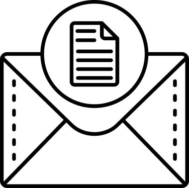 e-posta ileti simgesi ana hat biçiminde