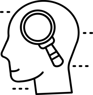 Beyin. Web simgesi basit illüstrasyon