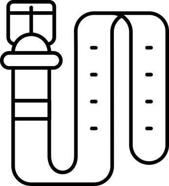 Boru simgesi, vektör illüstrasyonu beyaz arkaplanda izole edildi