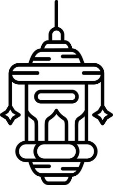 Bir lamba simgesinin vektör illüstrasyonu