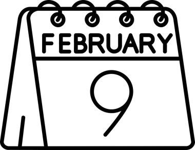 Takvim simgesi tasarımı, vektör illüstrasyonu