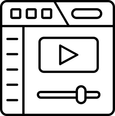 video simgesi vektör illüstrasyonu